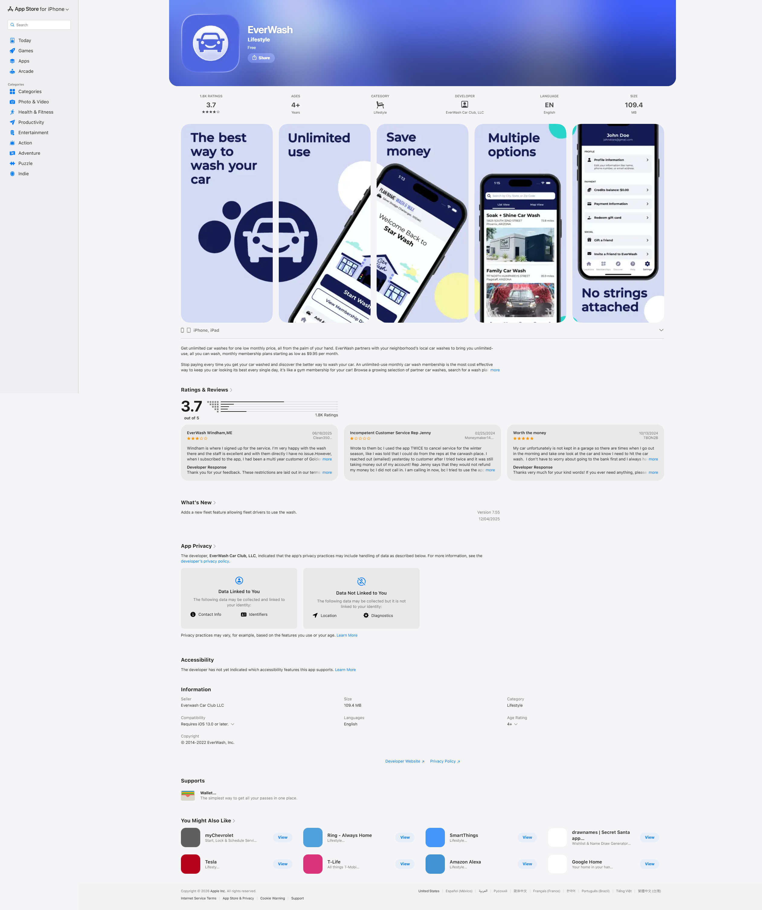App Store Listing